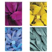 Блокнот А5 (146х206 мм), 80 л., гребень, картон, клетка, BRAUBERG, «Яркие листья», 114372