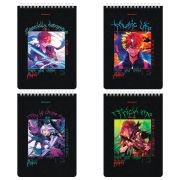 Блокнот А5 (146х206 мм), 80 л., гребень, картон, клетка, BRAUBERG, «Аниме», 114375