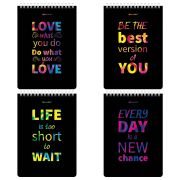 Блокнот А5 (146х206 мм), 80 л., гребень, картон, клетка, BRAUBERG, «Motivation», 114377