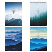 Блокнот А5 (146х206 мм), 80 л., гребень, картон, жесткая подложка, клетка, BRAUBERG, «Безмятежность», 114380