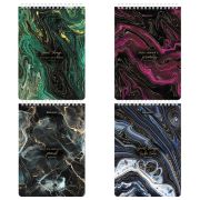 Блокнот А5 (146х206 мм), 80 л., гребень, картон, жесткая подложка, клетка, BRAUBERG, «Marble», 114386