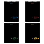 Блокнот А5 (146х206 мм), 80 л., гребень, картон, жесткая подложка, клетка, BRAUBERG, «Dark», 114387