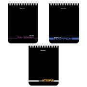 Блокнот МАЛЫЙ ФОРМАТ А6 108х145 мм, 40 л., гребень, картон, клетка, BRAUBERG, «Black & notes», 114389