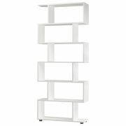 Стеллаж BRABIX «Scandi SH-008», 730х250х1760 мм, 6 секций, ЛДСП, белый, 641897, ЦБ013658-1