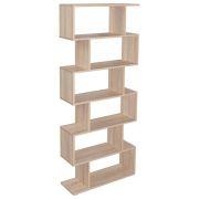 Стеллаж BRABIX «Scandi SH-008», 730х250х1760 мм, 6 секций, ЛДСП, дуб сонома, 641898, ЦБ013658-2