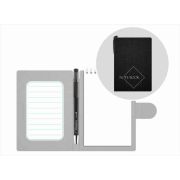 Блокнот с ручкой Lamark «Черный», 105х150 мм, вн.блок белый, 50 л., на гребне + ручка
