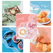 Тетрадь А5, 48 л., BRAUBERG, скоба, клетка, матовая ламинация, выборочный лак, «Sweets» (микс в спайке), 404373