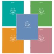 Тетрадь А5, 80 л., BRAUBERG, скоба, клетка, обложка картон, «Knowledge», 404409