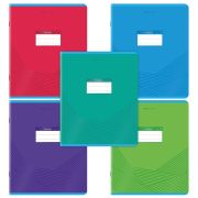 Тетрадь А5, 48 л., BRAUBERG, скоба, клетка, выборочный лак, «Классика» (микс в спайке), 404344