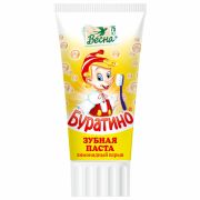 Зубная паста детская 75 мл БУРАТИНО (Весна) «Лимонадный взрыв», бережно очищает, 1827
