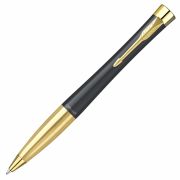 Ручка шариковая PARKER «Urban Twist Black GT», корпус черный, позолоченные детали, синяя, 2143640