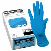 Перчатки латексные смотровые MANUAL HIGH RISK HR419 Австрия 25 пар (50 штук), размер 6-7, S (малый)