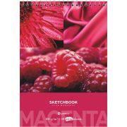 Скетчбук Viva Magenta, А5, 40 л., 100 г/м2, выборочный уф-лак,  твердая подложка, спираль сверху