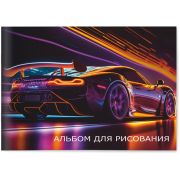 Альбом для рисования на скобе Lamark «Скорость», А5, 12 л., 205х145 мм