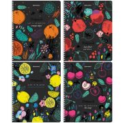 Тетрадь А5 96 л. BRAUBERG, гребень, клетка, глянцевая ламинация, «Bright Fruits» (микс в спайке), 404420