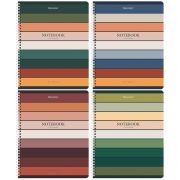 Тетрадь А5 120 л. BRAUBERG, гребень, клетка, обложка картон, «LINE» (микс в спайке), 404446