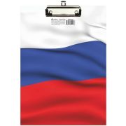 Планшет с верхним зажимом, А4, картон ламинированный, Триколор