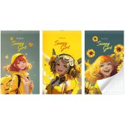 Блокнот на скобе Lamark серия «Sunny Girl», А6, 30 л., 102х162  мм, клетка