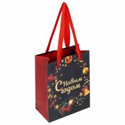 Пакет подарочный (1 штука) новогодний 11x6x15 см, ЗОЛОТАЯ СКАЗКА «New Year», фольга, 608228