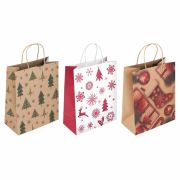 Пакет подарочный (1 штука) новогодний 26x13x32 см, «Kraft Winter Set», ассорти, ЗОЛОТАЯ СКАЗКА, 591962