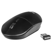 Мышь беспроводная SVEN RX-515SW, 3 кнопки + 1 колесо-кнопка, оптическая, черная, SV-01, SV-019969