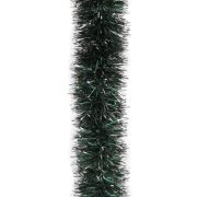 Мишура, 1 штука, диаметр 70 мм, длина 2 м, зеленая с белыми кончиками, 73752