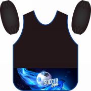 *Фартук-накидка с нарукавниками «Soccer Game», 44х60 см, цвет черный, 3 кармана, с рисунком на карманах