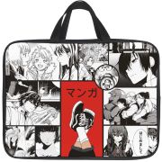Папка-портфель Lamark «Manga», A4, 1 отделение, 36х27х7 см, на молнии, с ручками, печать по ткани с одной стороны