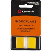 *Закладки 45x25 мм, 50 л., Z-сложения желтые, пластиковые в диспенсере