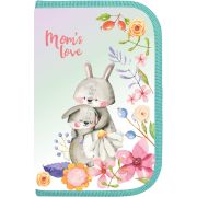 Пенал  Lamark SMART POCKET  «Mom's love» на одно отд., откидной карман для смартфона, размер 130х200х20 мм,  печать по ткани, на 14 предметов