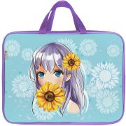 Папка-портфель Lamark «Подсолнухи», A4, 1 отделение, 36х27х7 см, на молнии, с ручками, печать по ткани с одной стороны