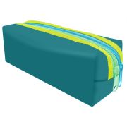 Пенал-косметичка на 2 отд. Lamark на молниях, 210х70х70 мм, бирюзовый