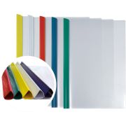 Папка-скрепкошина А4, на 90 л., 0,18 мм, ассорти - для сшивания неперфорированных листов