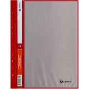 Папка с 10 вкладышами, 0,60 мм, с внешней европерфорацией, красная