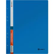 Папка-скоросшиватель А4, прозрачный верхний лист, 0,16/0,35 мм, с внешней европерфорацией, синяя