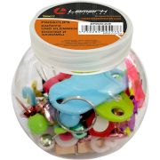 *Набор - кнопки & зажимы в пластиковой банке