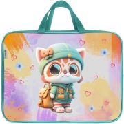 Папка-портфель Lamark «Мой милый котик», A4, 1 отделение, 36х27х7 см, на молнии, с ручками, печать по ткани с одной стороны