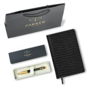 Ручка шариковая Parker «Urban Twist Black GT», ежедневник А5 черный, пакет, 880898
