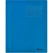 Папка-скоросшиватель Lamark А4, 0,30 мм, 2 кармана - для визитных карточек и внутренний, цвет синий