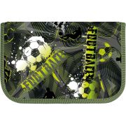 Пенал Lamark SMART Content «Football time» на одно отделение, 140х210х40 мм, печать по ткани Премиум, с косметичкой и карманом для смартфона внутри, на 36 предметов