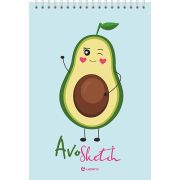 Скетчбук Авокадо-AvoSketch, А5, 30 л.,120 г/м2, металлизированный картон, твердая подложка, спираль сверху