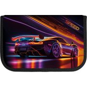 Пенал Lamark SMART POCKET «Скорость» на одно отд., откидной карман для смартфона, размер 130х200х20 мм, печать по ткани, на 14 предметов