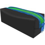 Пенал-косметичка на 2 отд. Lamark на молниях, 210х70х70 мм, черный