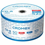 Диски CD-R CROMEX (КРОМЕКС), 700 Mb, 52x, Bulk (термоусадка без шпиля), КОМПЛЕКТ 50 шт., 513773