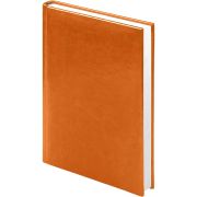 Ежедневник недатированный Lamark Sigma A5 оранжевый, 272 стр., искусственная кожа, ляссе, перфорация угла, белый блок