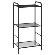 Стеллаж на металлокаркасе «Валенсия-13», 455х300х855 мм, 3 полки, черный, СТВ13 Ч
