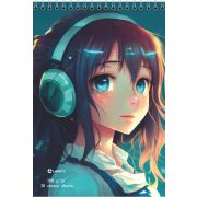 Скетчбук Музыка А5, 30 л.,160 г/м2, выборочный уф-лак, КРЕМОВАЯ бумага, твердая подложка, спираль сверху