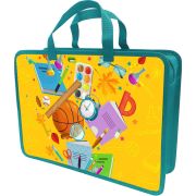 Папка-портфель Lamark «Фонтан», А4, 34х24,5х8 см, 1 отделение, на молнии, с ручками, печать по пластику с двух сторон