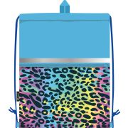 Сумка для сменной обуви Lamark «Leopard», 33х42 см, на шнурке, карман на молнии, полноцв. печать на кармане, светоотр. лента, ручка-петля