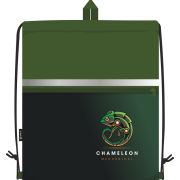 Сумка для сменной обуви Lamark «Chameleon» серии Mechanical, 41х48 см, на шнурке, карман на молнии, полноцв. печать на кармане, светоотр. лента, ручка-петля